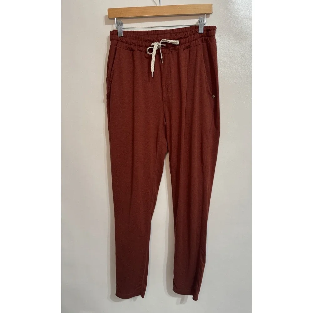 VUORI Size Medium Men's Ponto Performance Pant Brown Athleisure Gym V418